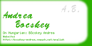 andrea bocskey business card